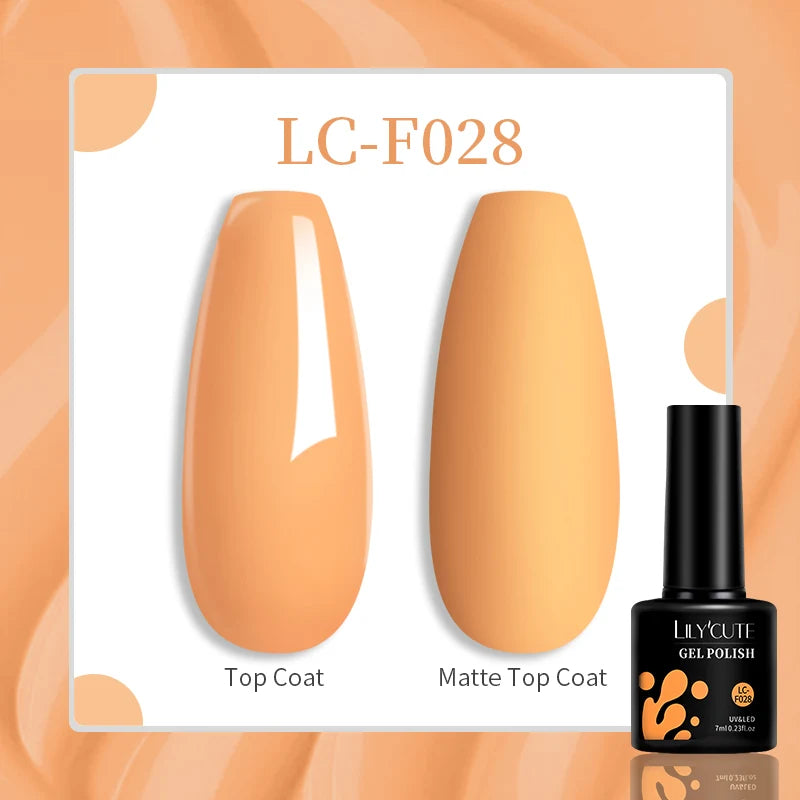 LILYCUTE 129 Colors 7ML Nail Gel Polish Nail Supplies Vernis Semi Permanent Nail Art Manicure Soak Off LED UV Gel Nail Varnishes