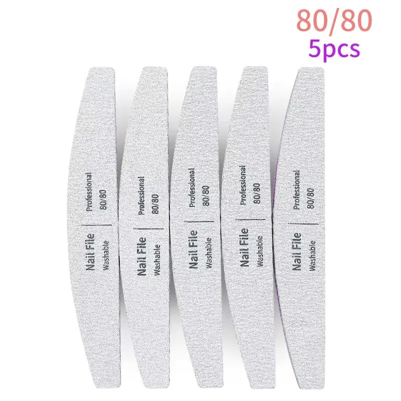 Nail File 100 to 180 Professional Tools Emery for Manicure Lime 240 Sandpaper Gel Polishing Files for Nails Buffers Set Polisher