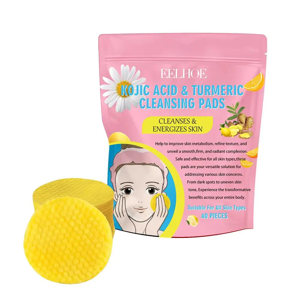 40/50pcs Turmeric Kojic Acid Cleansing Pads