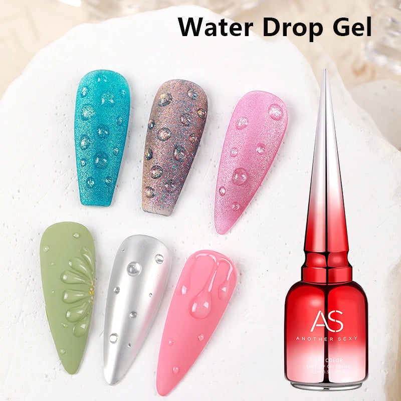 AS Clear Blooming Gel Polish 15ml UV LED Soak Off Nail Art Polish for Spreading Effect Marble Gel Paint Varnish Top Base Coat