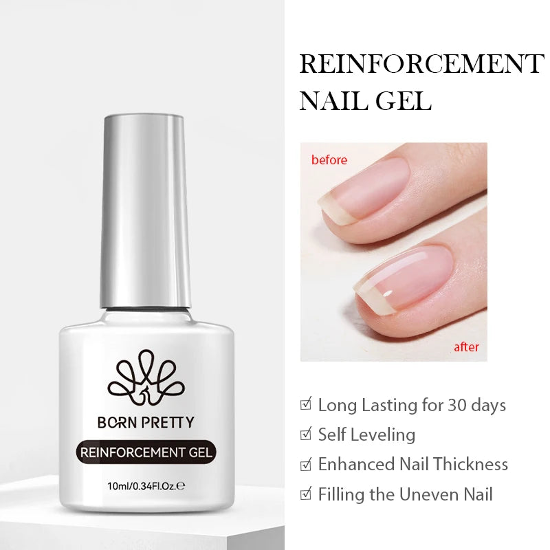 BORN PRETTY Super Top Coat and Base Gel Nail Polish for Gel Polish Semi-permanent Varnish Rubber Top Coat 10ml Nail Supplies