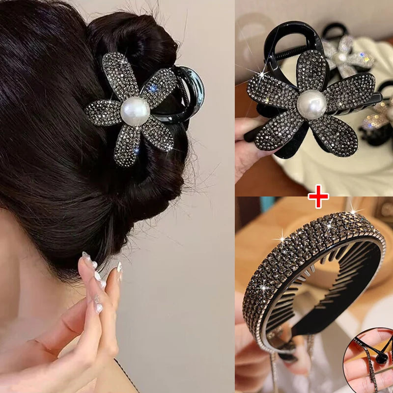 MAYV Korean Rhinestone Hair Claw Clip