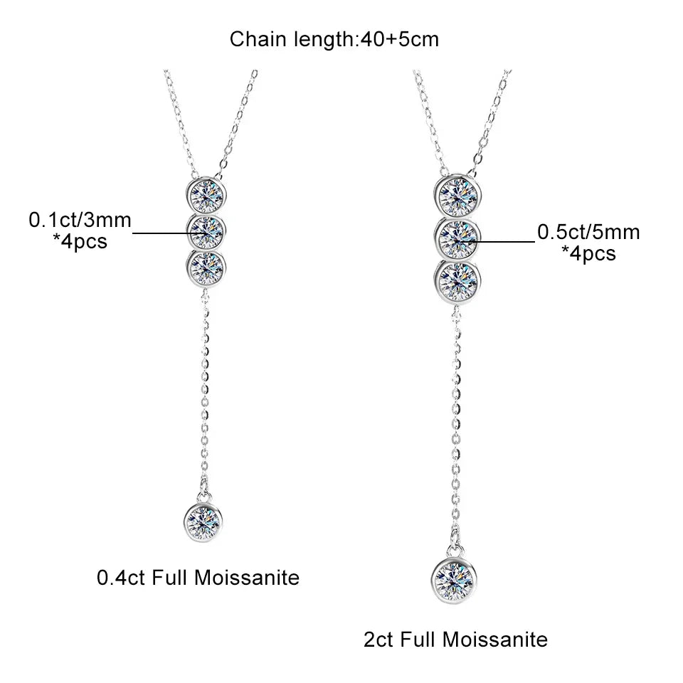 Campana 3mm/5mm Full Moissanite Necklace