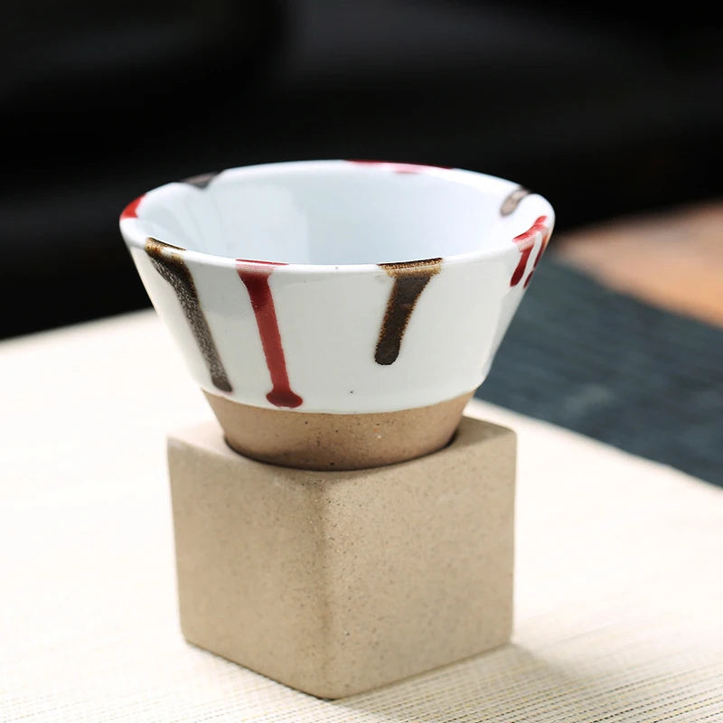 1PC Japanese Style Retro Ceramic Coffee Cup Rough Pottery Tea Cup