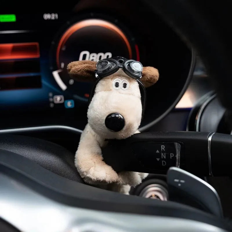 Plush Puppy Clutch Decoration Car Wiper Turn Signal Switch Decoration Cute Dog Car Wiper Doll Interior Accessories