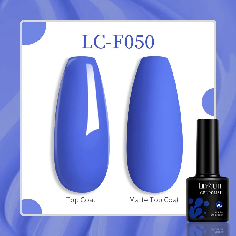 LILYCUTE 129 Colors 7ML Nail Gel Polish Nail Supplies Vernis Semi Permanent Nail Art Manicure Soak Off LED UV Gel Nail Varnishes