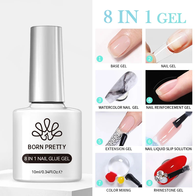 BORN PRETTY Super Top Coat and Base Gel Nail Polish for Gel Polish Semi-permanent Varnish Rubber Top Coat 10ml Nail Supplies