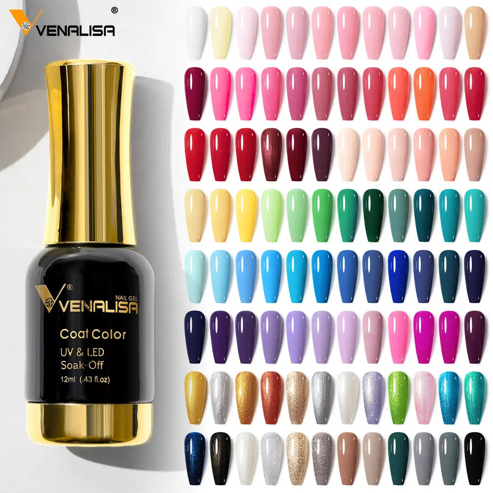 Venalisa Tempered Top Coat Nail Paint Gel 111 Colors Platinum Gel Polish Nail Soak Off UV LED Gel Polish Nail Lacquer Varnishes