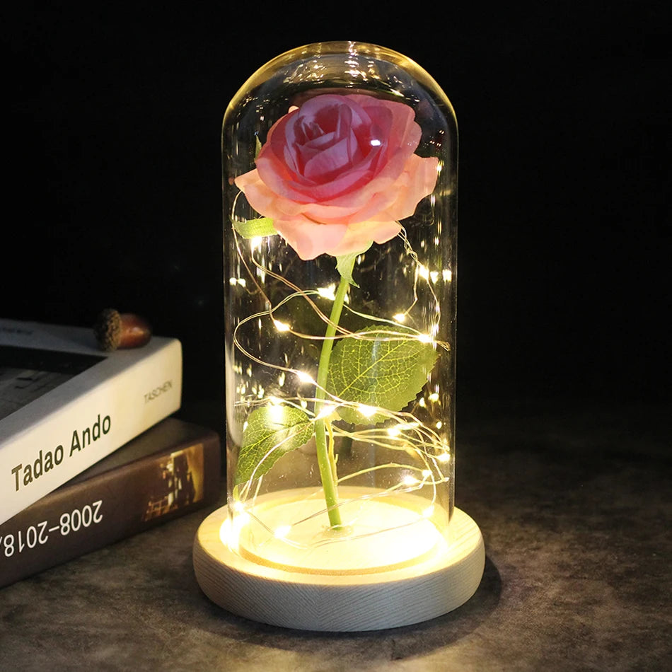 Galaxy Rose Artificial Flowers Beauty and the Beast Rose-Valentine's Day Mother's Gift