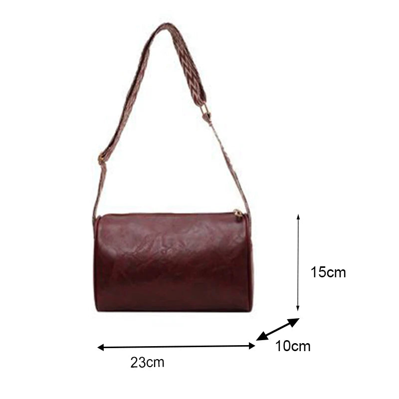 Cora PU Leather, Wide Shoulder Strap Shoulder Bag