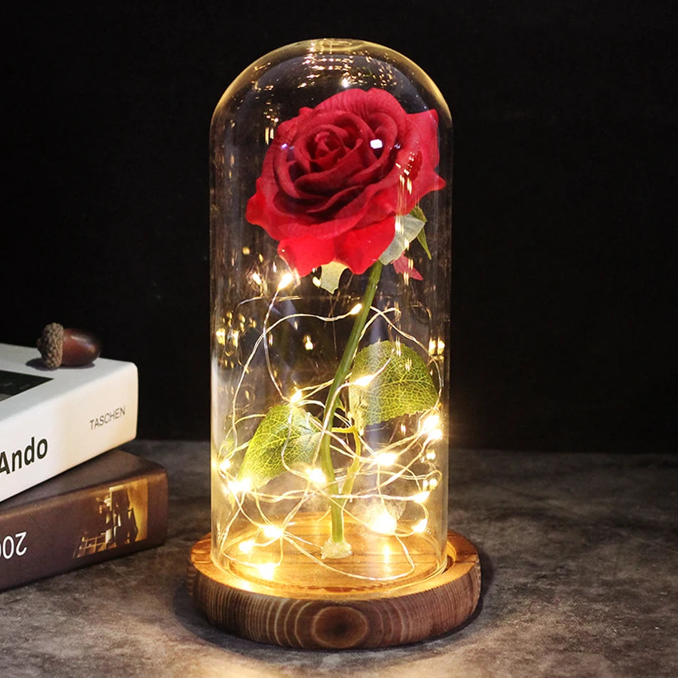 Galaxy Rose Artificial Flowers Beauty and the Beast Rose-Valentine's Day Mother's Gift