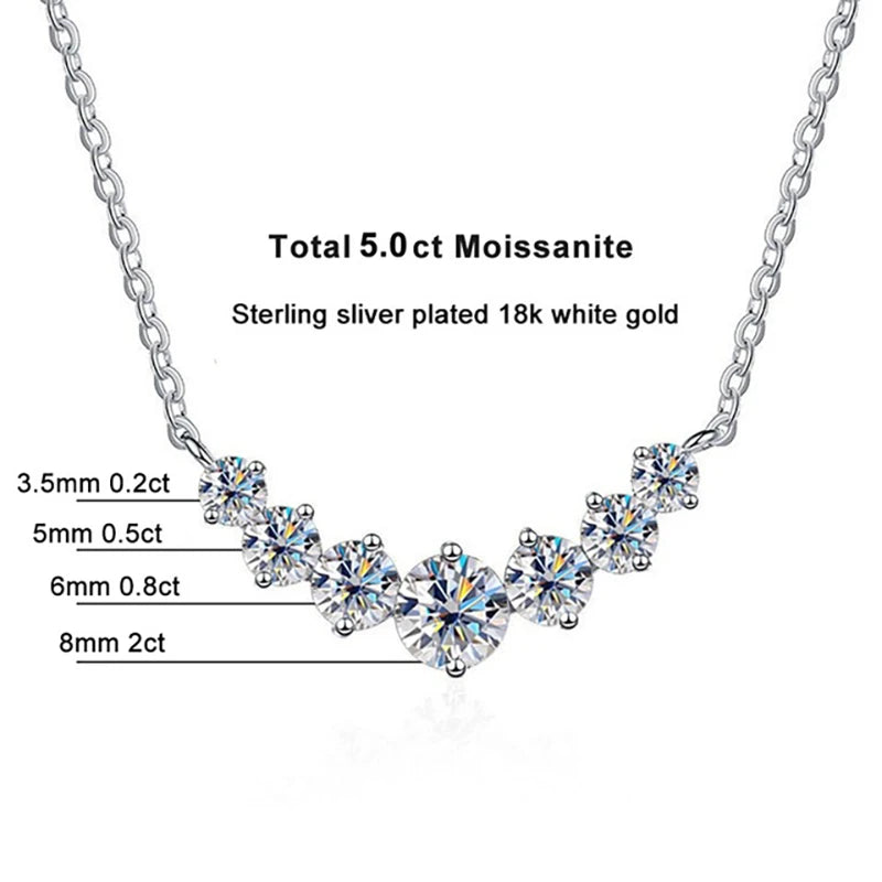 Micaela Moissanite Necklace - TIA ART HOUSE