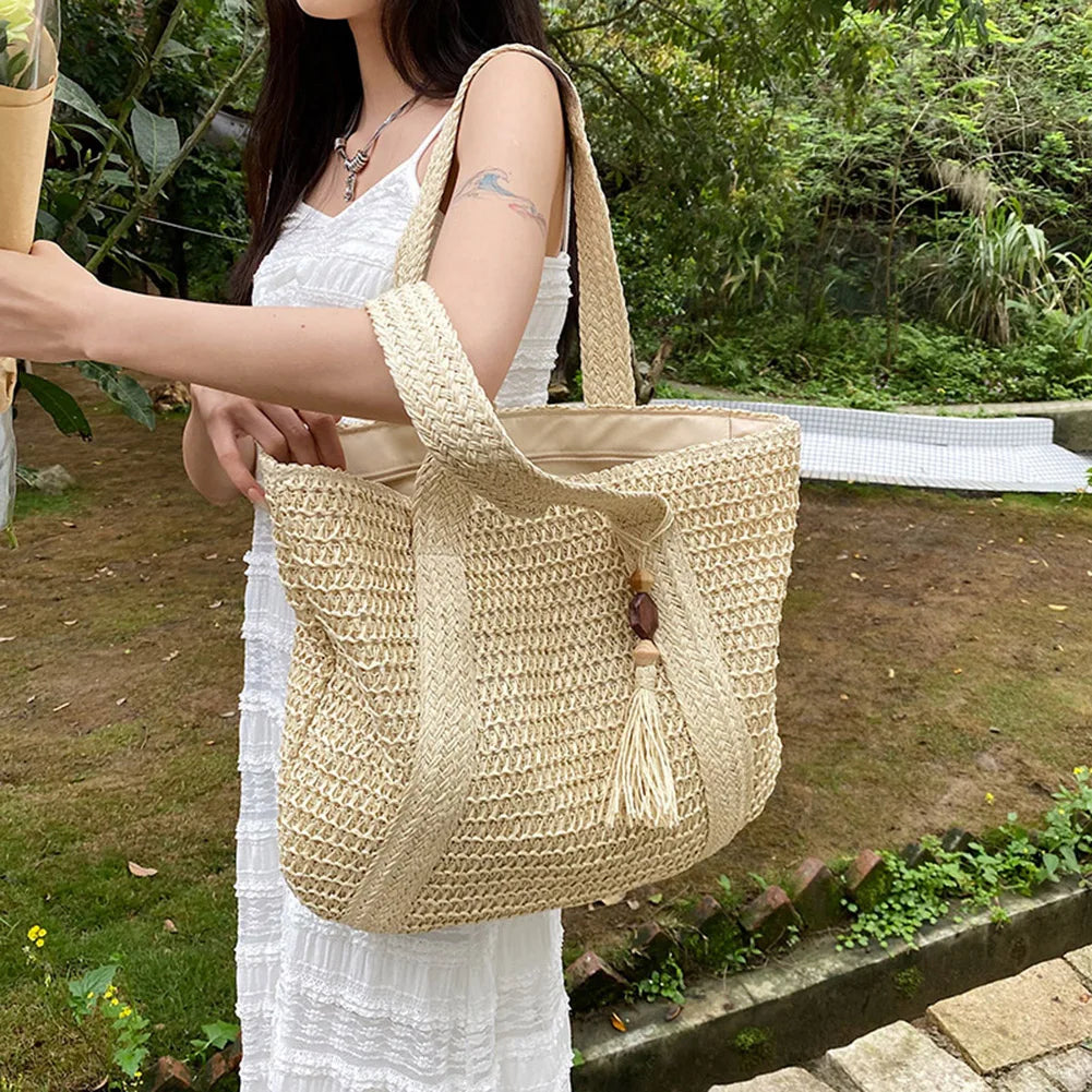 Leyla Straw Woven Bag Handmade