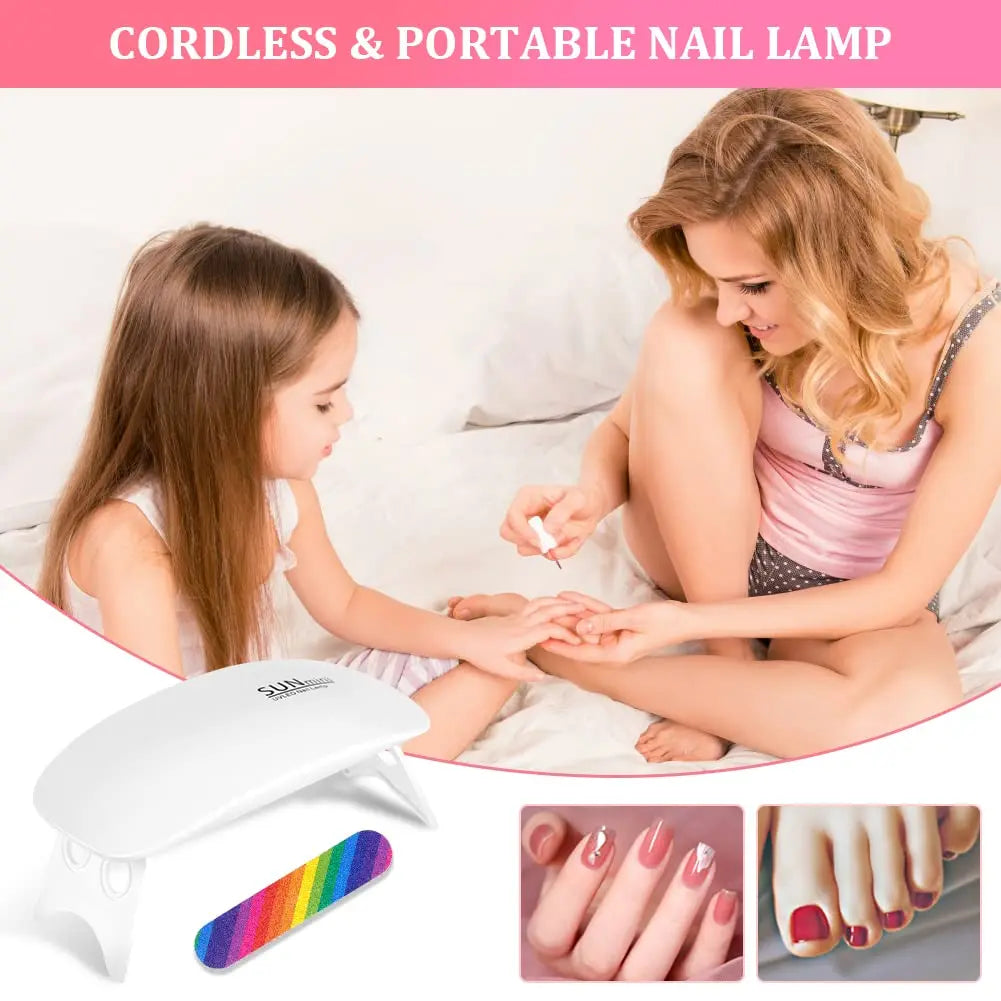 LULAA Mini UV LED Nail Lamp Professional 60s/120s LED Gel Nail Dryer with USB Curing Lamp Nail Art Tool Accessory