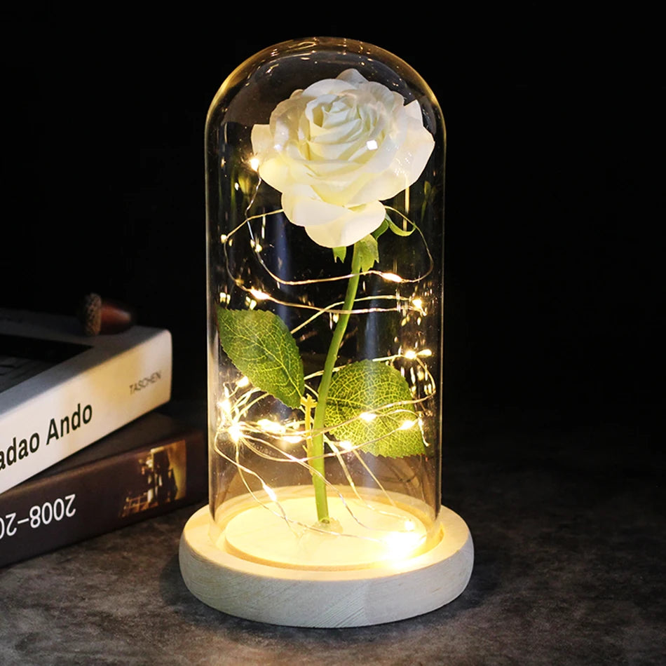 Galaxy Rose Artificial Flowers Beauty and the Beast Rose-Valentine's Day Mother's Gift