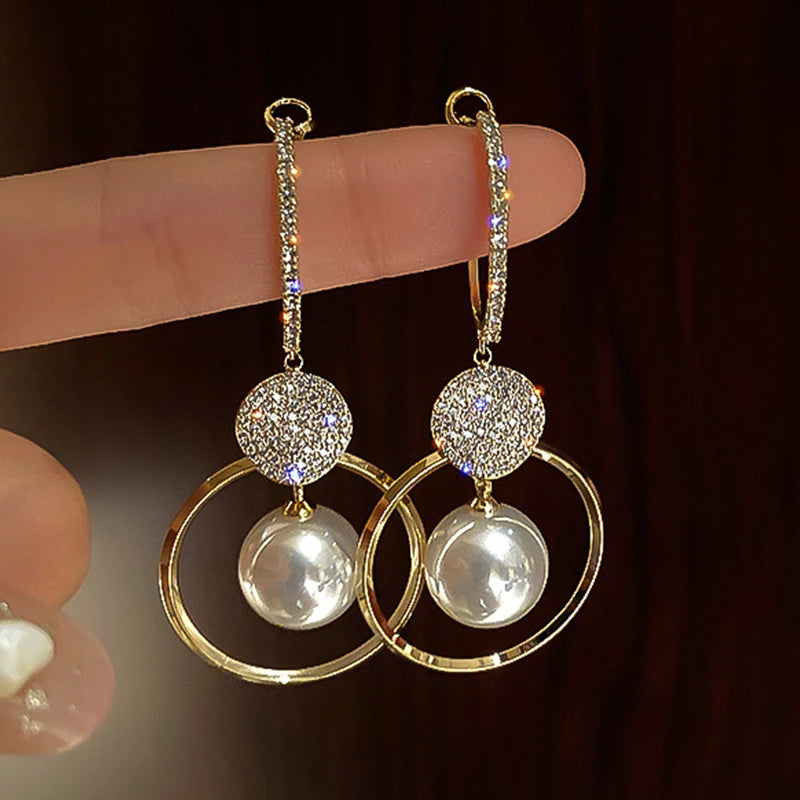 Deelia Pearl Dangle Earrings