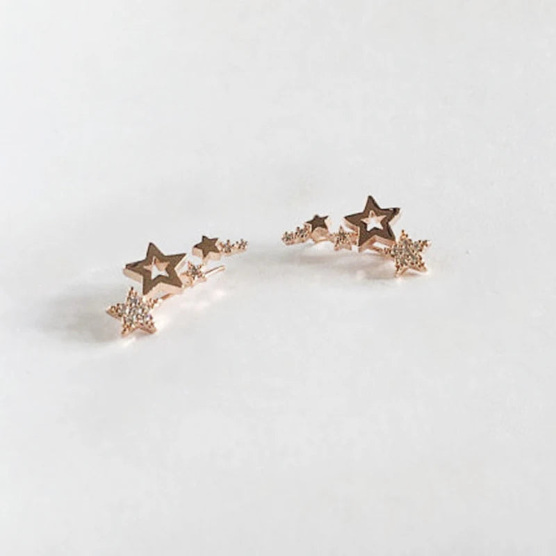 Shiny Star Stud Earrings