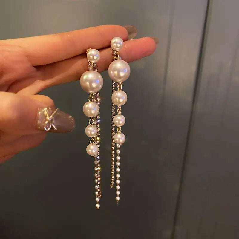 Deelia Pearl Dangle Earrings