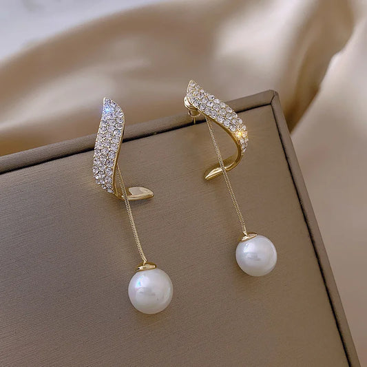 Deelia Pearl Dangle Earrings