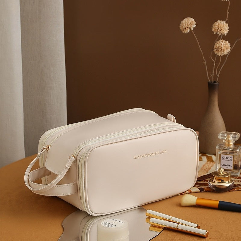 Toma Three-layer Double Zipper U-shaped Design Cosmetic Bag-CJ