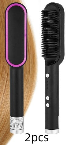 Simona 2 In 1 Hair Straightener Hot Comb Negative Ion Curling Tong Dual-purpose Electric-CJ