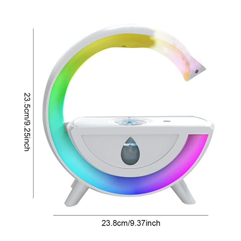 RGB Night Light Water Droplet Sprayer Anti-Gravity Air Humidifier.